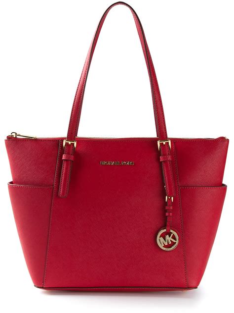 michael kors red saffiano wallet|Michael Kors saffiano leather tote.